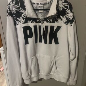 Victoria's Secret White and Black Hoodie